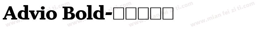 Advio Bold字体转换